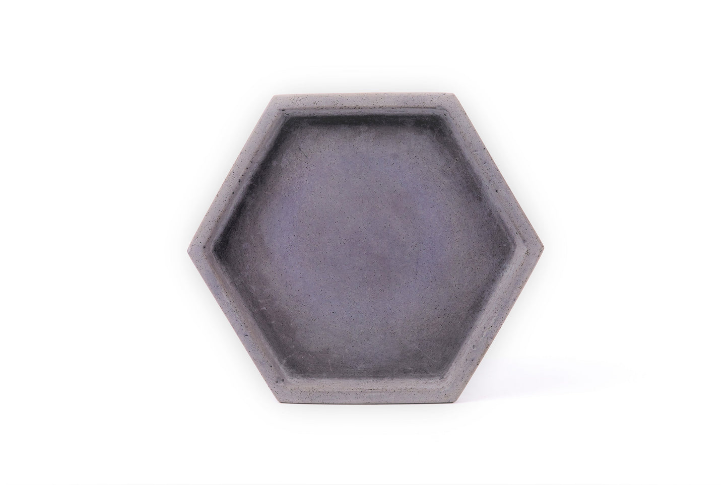 Concrete hexagon tray / accessory holder (small) - "dark grey"
