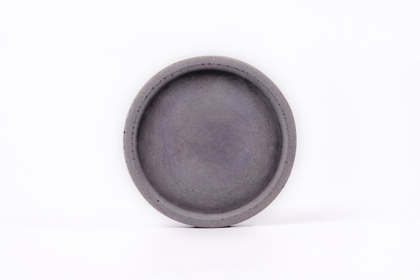 Concrete round tray / accessory holder (small) - "dark grey"