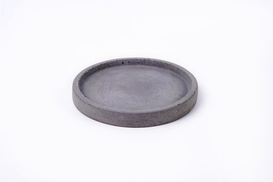 Concrete round tray / accessory holder (small) - "dark grey"