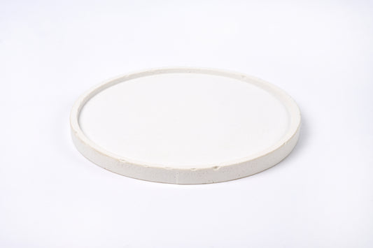 Concrete round tray / accessory holder (large) - "white"