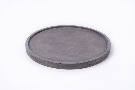 Concrete round tray / accessory holder (large) - "dark grey"
