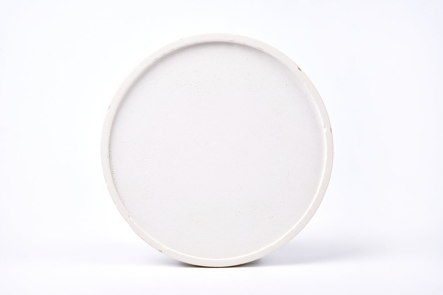 Concrete round tray / accessory holder (large) - "white"