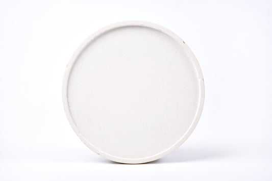 Concrete round tray / accessory holder (large) - "white"