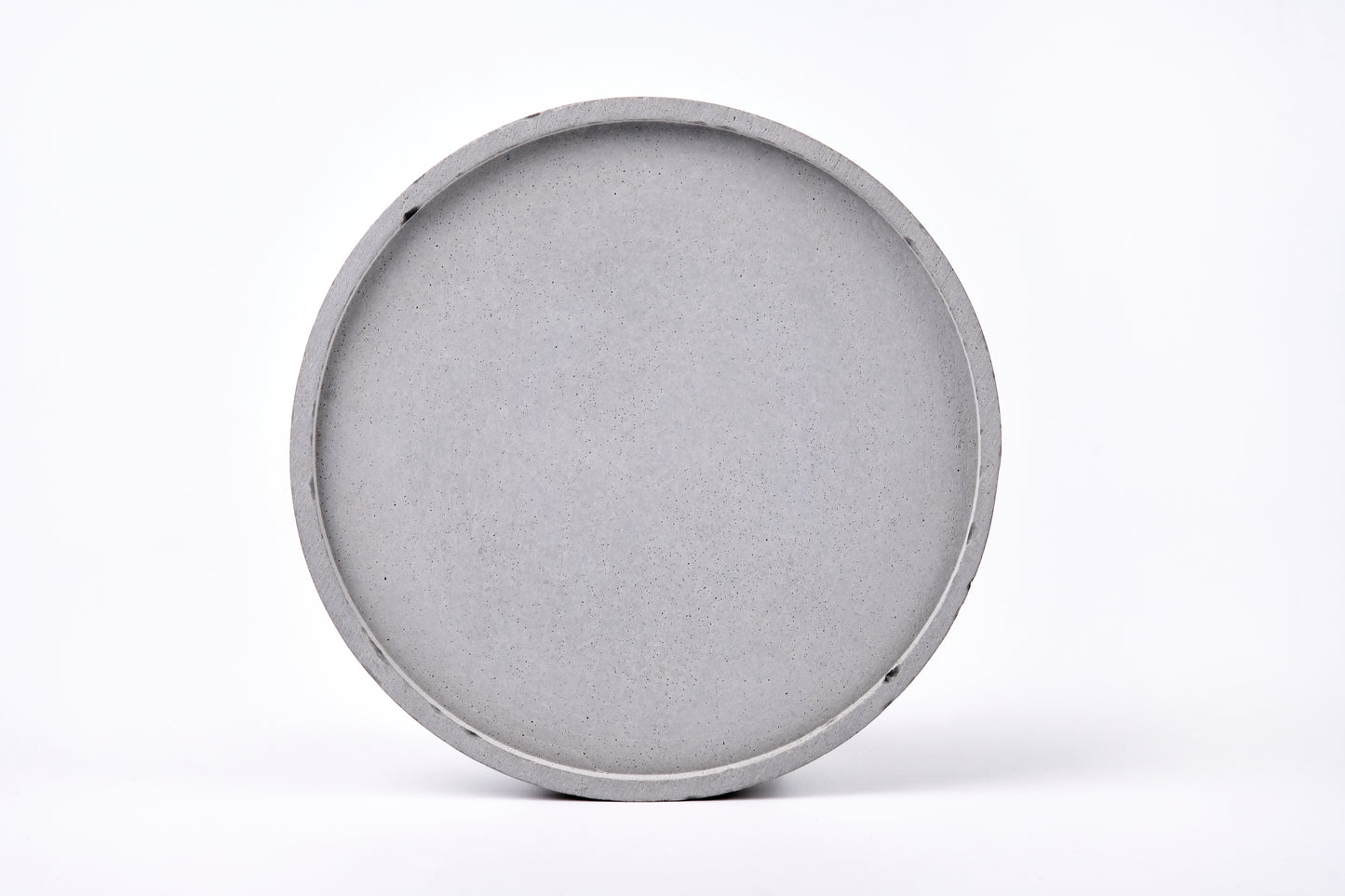 Concrete round tray / accessory holder (large) - "grey"