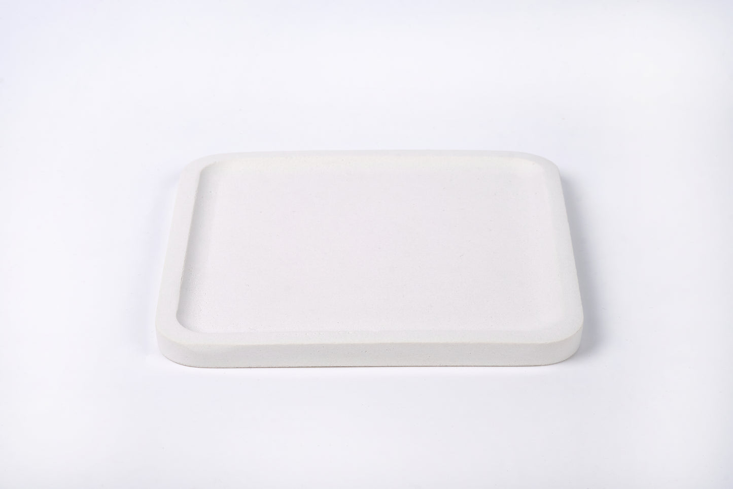 Concrete square tray / accessory holder (large) - "white"