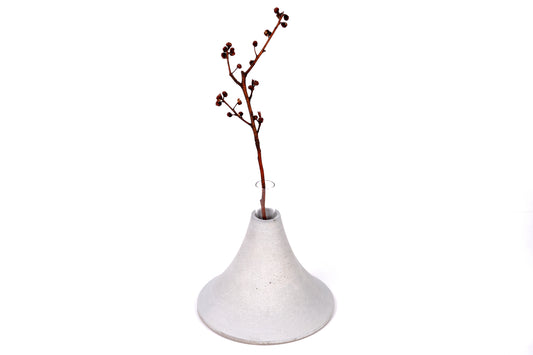 Concrete vase - curve tall - "grey"