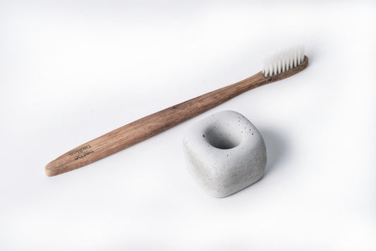 Concrete toothbrush holder - "grey"