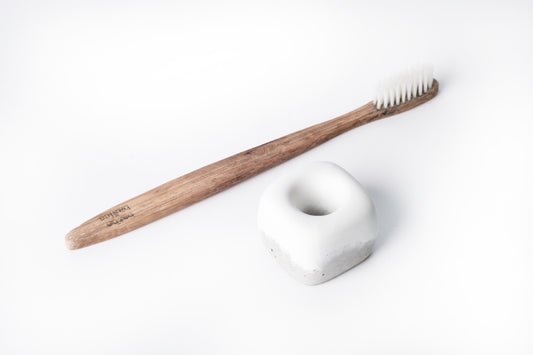 Concrete toothbrush holder - "couple"