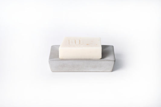 Concrete soap dish / holder (chunky design) - "grey"