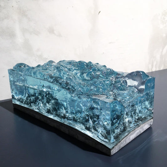 concrete x resin art | stormy wave