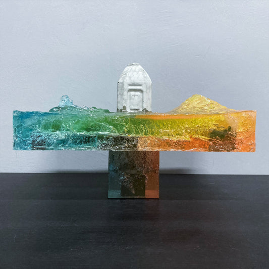 concrete x resin art | floating ocean - terraform, 2021 | W350mm x D200mm x H220mm