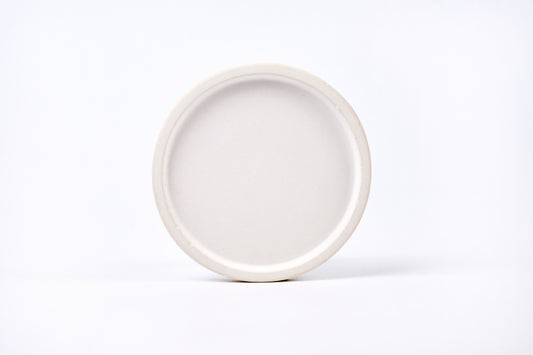 Concrete round tray / accessory holder (small) - "white"