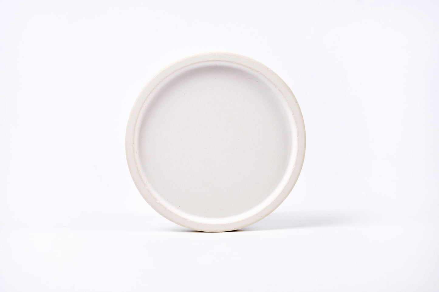 Concrete round tray / accessory holder (small) - "white"