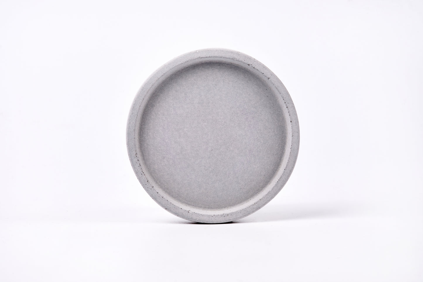 Concrete round tray / accessory holder (small) - "grey"