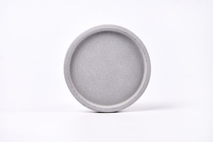 Concrete round tray / accessory holder (small) - "grey"