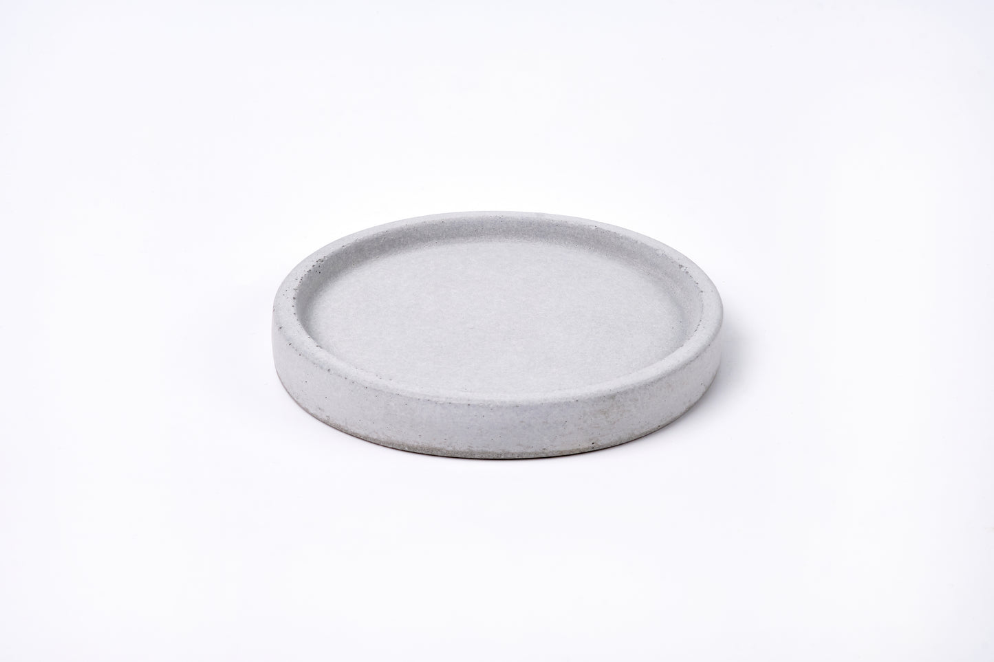 Concrete round tray / accessory holder (small) - "grey"