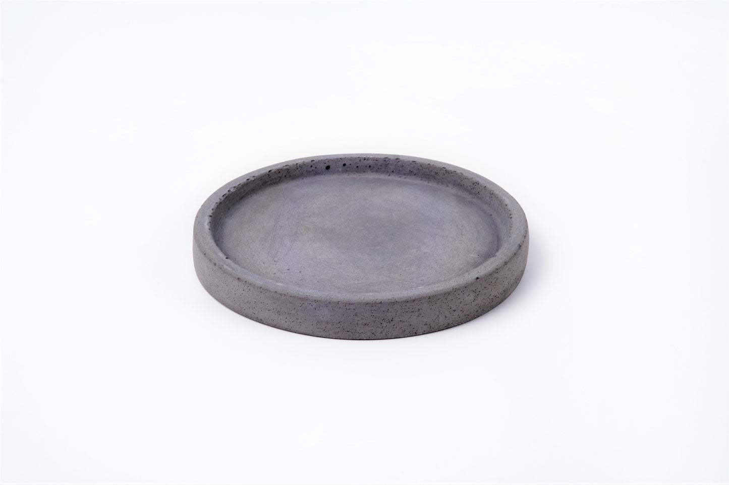 Concrete round tray / accessory holder (small) -  "dark grey"