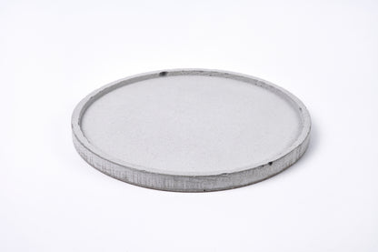 Concrete round tray / accessory holder (large) - "grey"