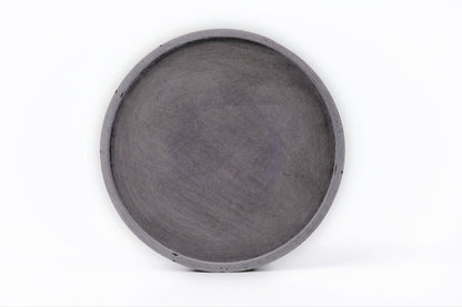 Concrete round tray / accessory holder (large) - "dark grey"