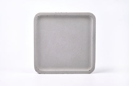 Concrete square tray / accessory holder (large) - "grey"