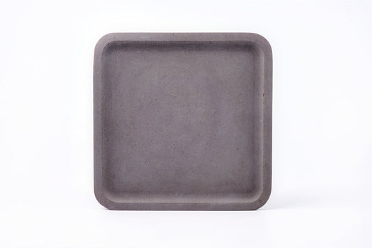 Concrete square tray / accessory holder (large) - "dark grey"