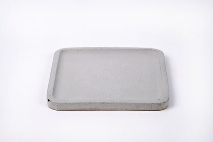 Concrete square tray / accessory holder (large) - "grey"