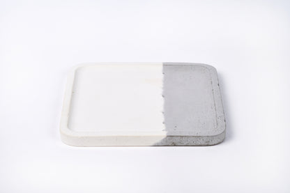 Concrete square tray / accessory holder (large) - "couple"