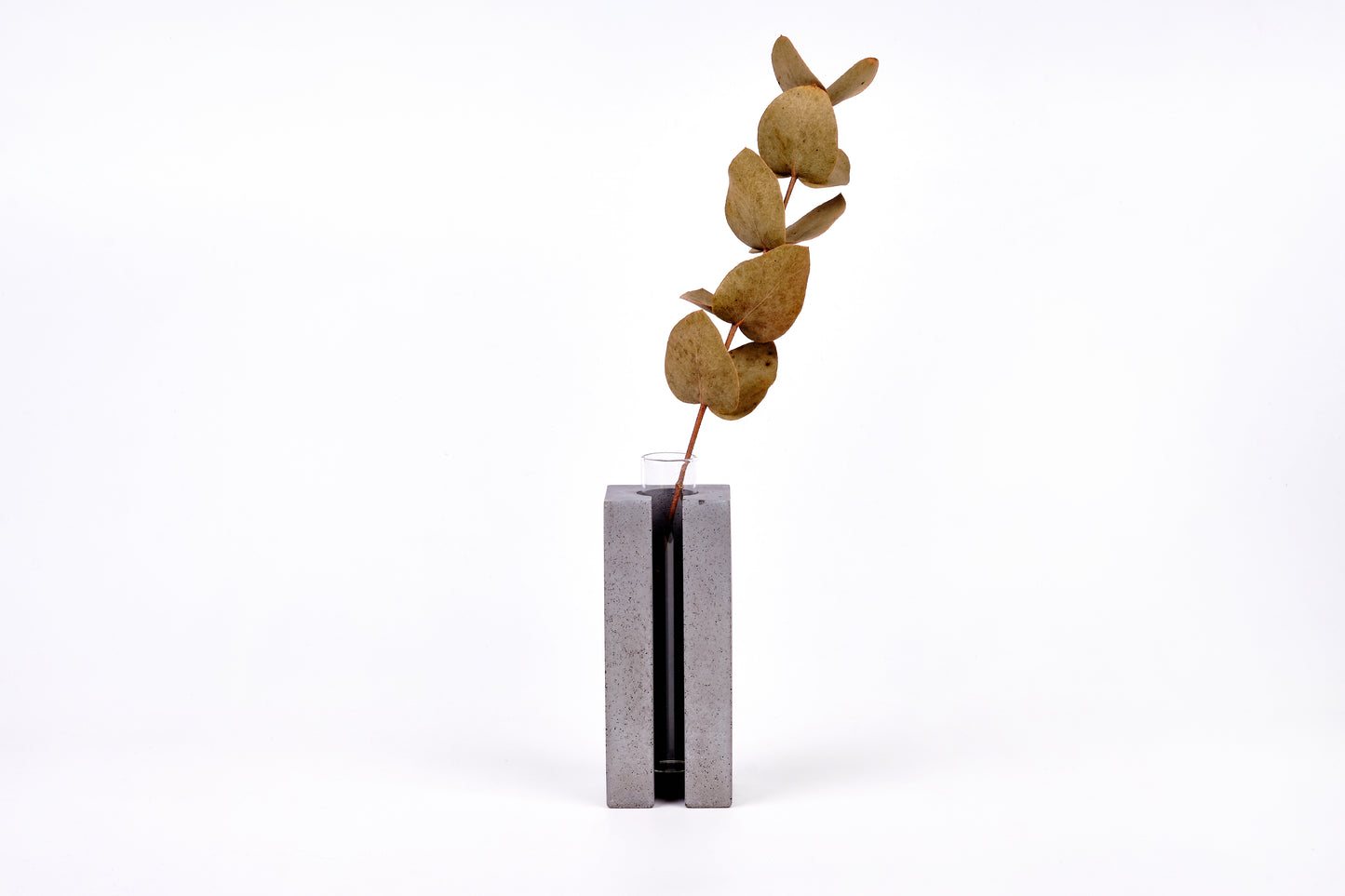 Concrete vase - square with slot - "dark grey"