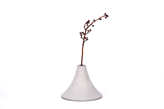 Concrete vase - curve tall - "grey"