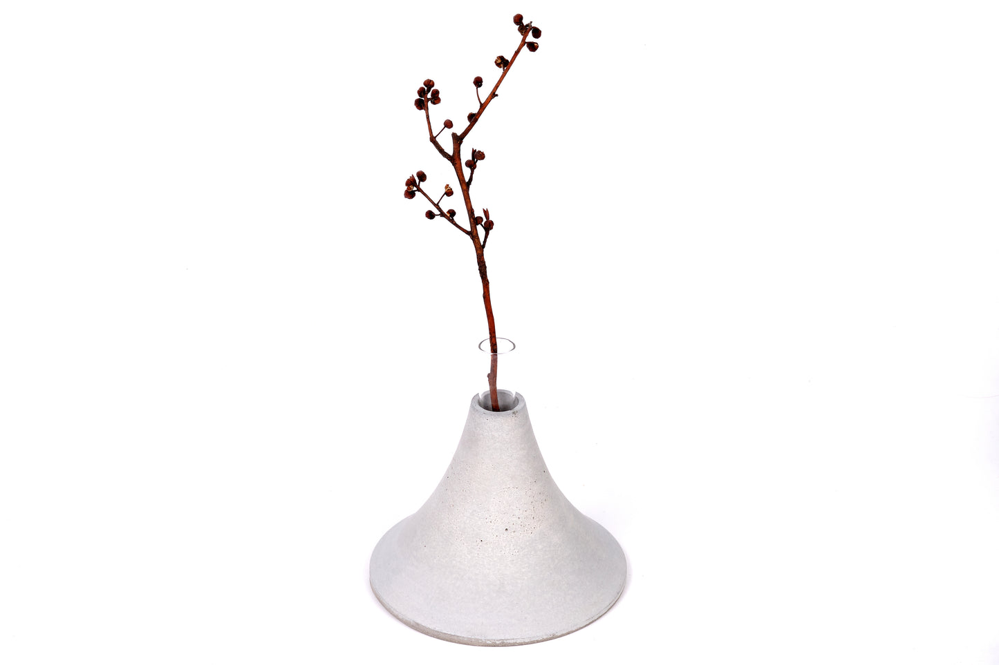 Concrete vase - curve tall - "grey"