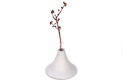 Concrete vase - curve tall - "grey"