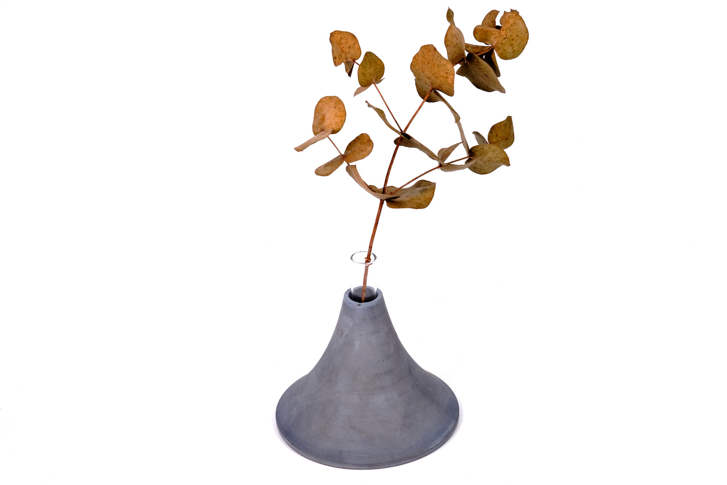 Concrete vase - curve tall - "dark grey"