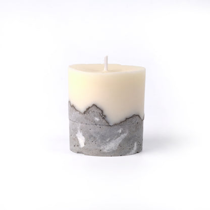 Concrete candle - "marble grey"