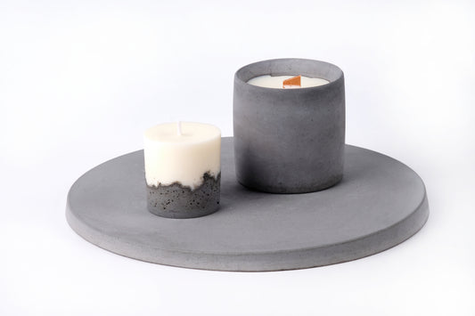 Concrete candle - "dark grey"