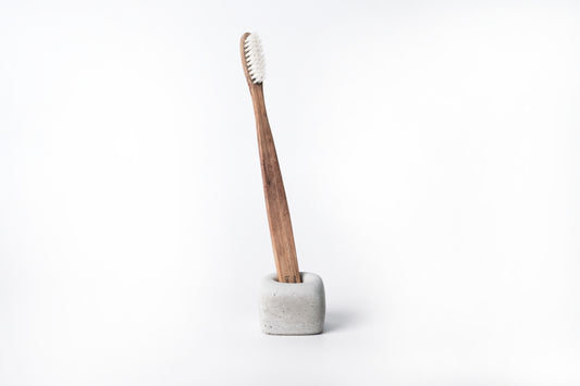 Concrete toothbrush holder - "grey"