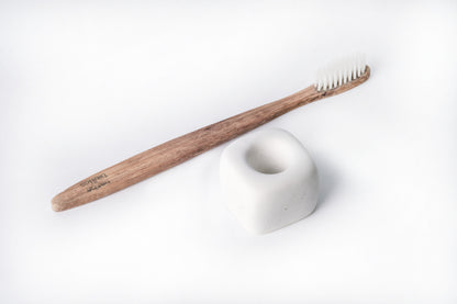 Concrete toothbrush holder - "white"