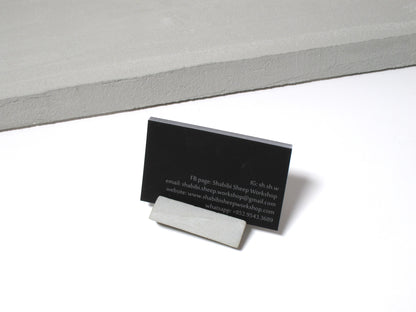 Concrete desktop business card holder (Vertical business cards)