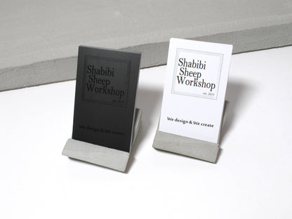 Concrete desktop business card holder (Vertical business cards)