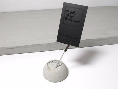 Moon surface photo stand / memo stand (Meteorite with metal clip)