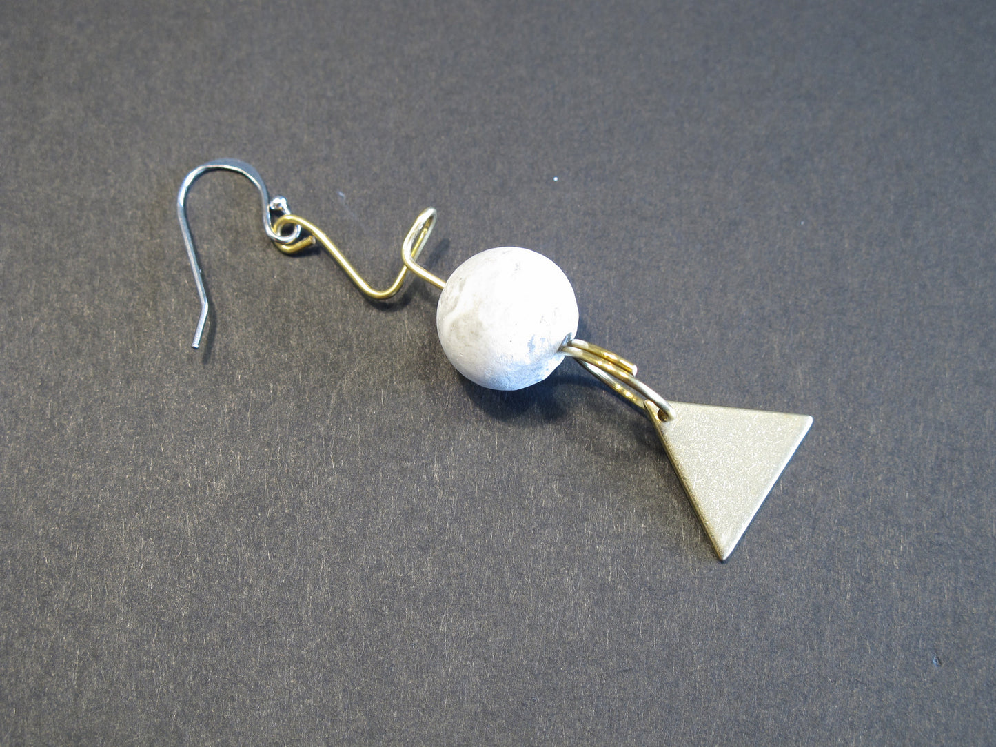 Marble Concrete x Brass Collection: Dangle and Drop Earring with Sterl ...