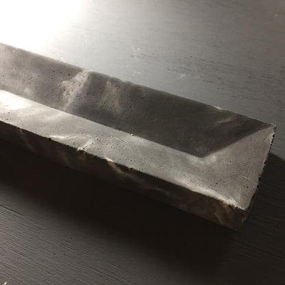 Thunderstorm - Concrete pens / pencils holder / stationery storing plate / organizer tray (Triangular design)