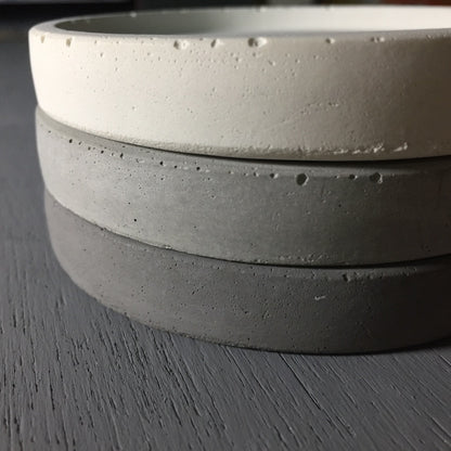 Concrete round tray / accessory holder (small) - "grey"