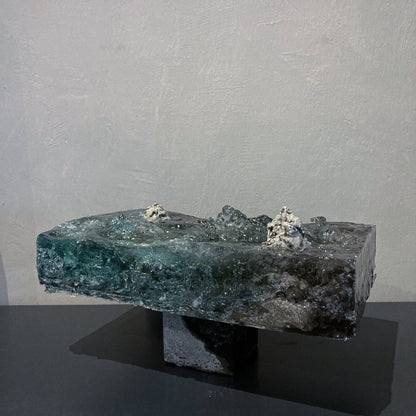 concrete x resin art | floating ocean - tectonic, 2022 | W350mm x D200mm x H190mm