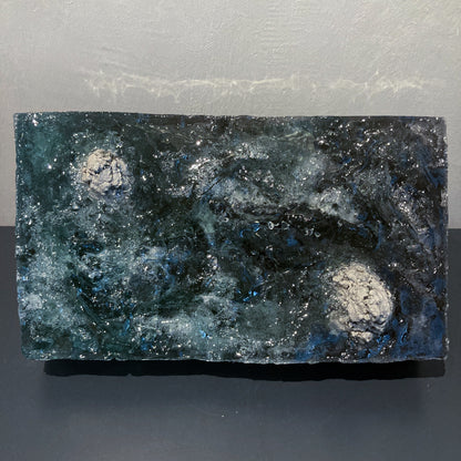 concrete x resin art | floating ocean - tectonic, 2022 | W350mm x D200mm x H190mm