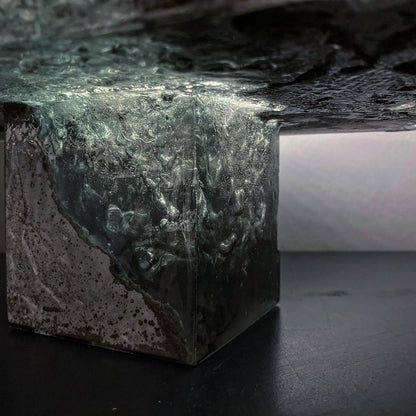 concrete x resin art | floating ocean - tectonic, 2022 | W350mm x D200mm x H190mm