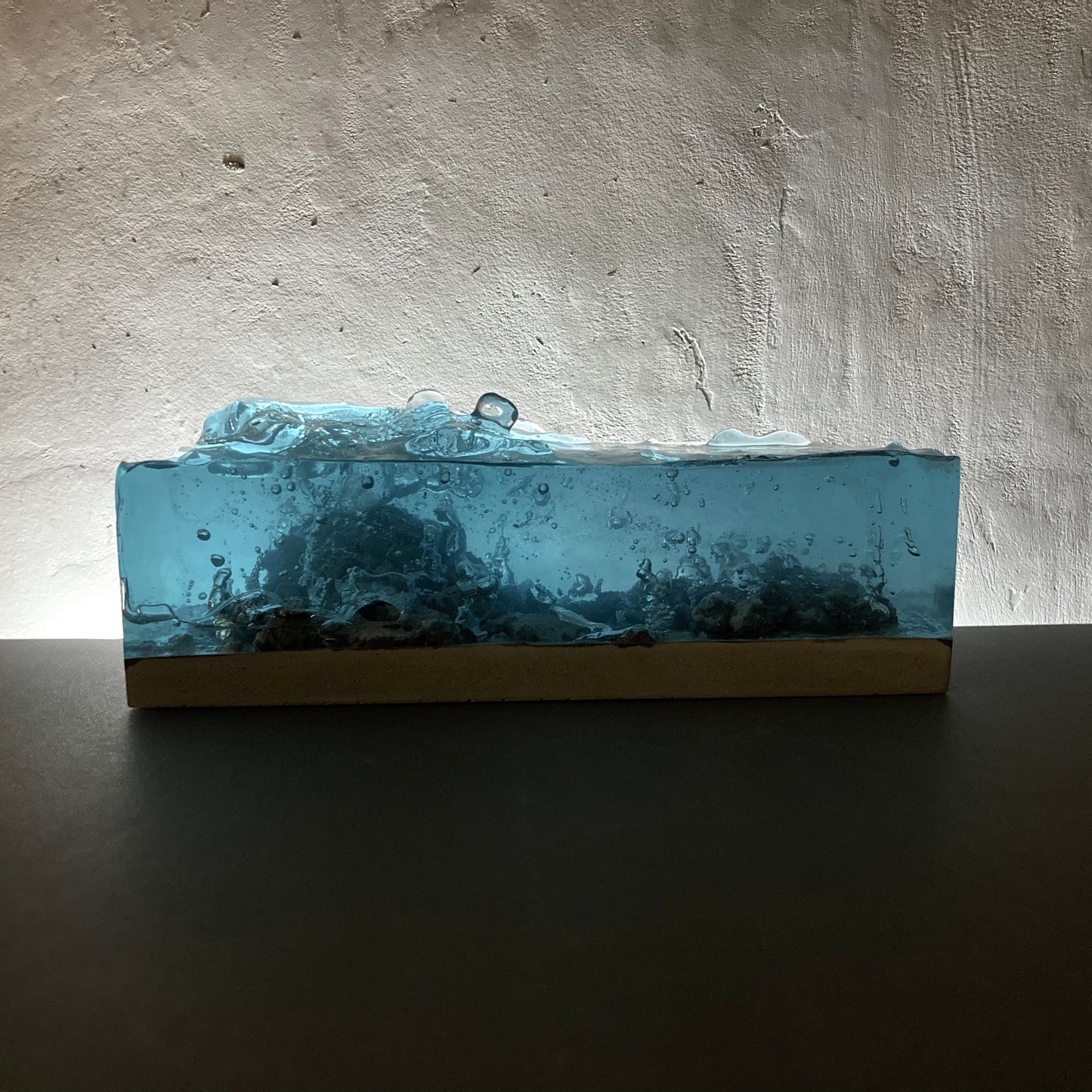 concrete x resin art | water cave, 2020 | W205mm x D90mm x H80mm